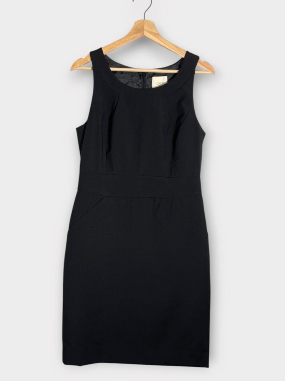 J Crew Wool Suiting Dress Sz 8 Black New with *Minor Flaws* (see description)